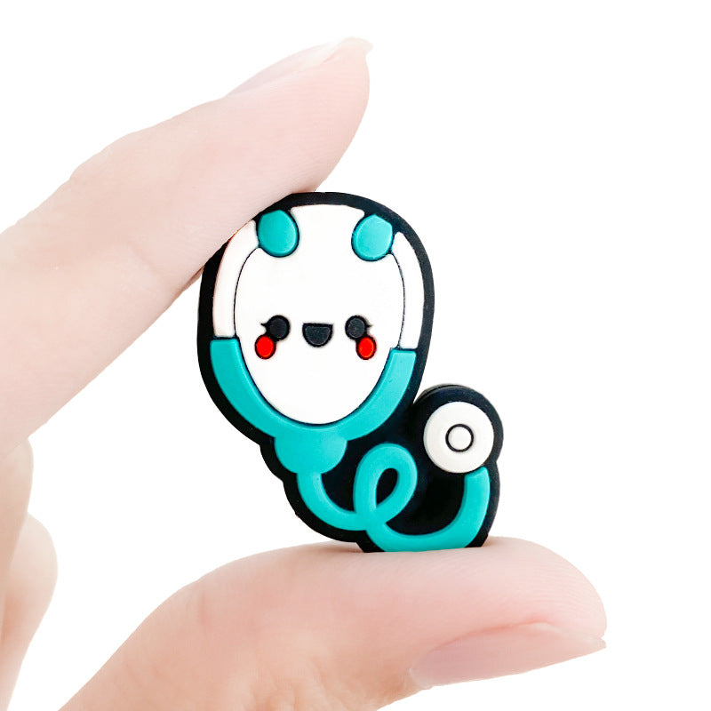 Wholesale 10pcs Stethoscope Silicone String Focal beads